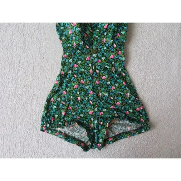 vintage rose marie reid one piece short bottom halter bathing suit usa made - Picture 3 of 12